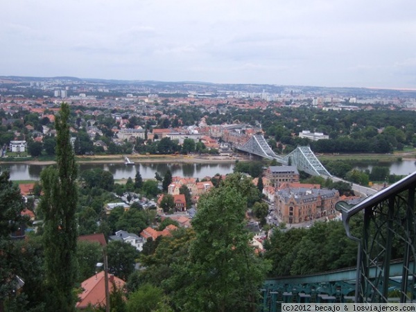 Dresde - Vista desde el final del teleférico
Vistas desde Oberloschwitz, la parada de 