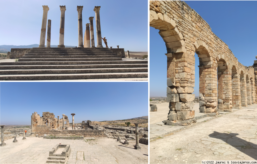 Viajar a  Marruecos: Ruinas Romanas De Volubilis - Foro romano (Júpiter Capitolino y Basílica) (Ruinas Romanas De Volubilis)