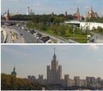 Pasarela con vistas al Kremlin y al Edificio de las 7 hermanas