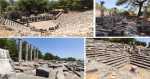 Monumentos en Priene (teatro, Templo de Atenea y Bouleterion)