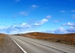 carretera por la estepa patagónica