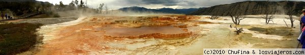 Mammoth Hot Springs @ Yellowstone NP
Vista panorámica de Canary Springs, en la 