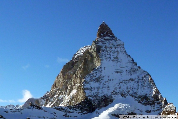 Zermatt
El Cervino, o más bien Matterhorn, visto desde el lado suizo
