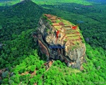 Vista del palacio de Sigiriya desde el aire
Sri Lanka, Sigiriya, Roca del león