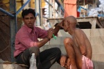 La barbería
Varanasi, barbería