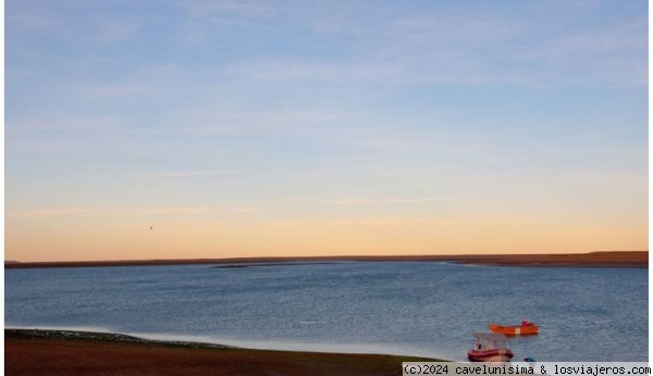 El horizonte en Puerto San Julián
Un mar frío y bravío
