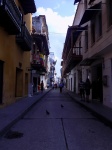 Calle angosta de Cartagena