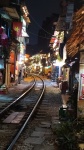 Street train Hanoi