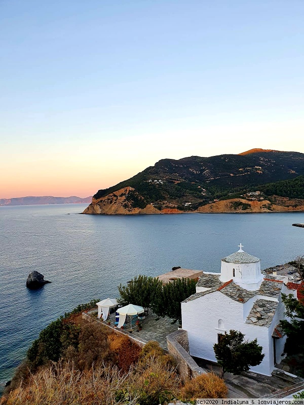 Esporadas 2020: Skopelos, Alonissos y Skiathos, 15 días de slow travel - Blogs de Grecia - Último día en Skopelos, la playa del rey y una despedida con buenas vistas (4)