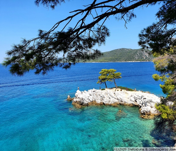 Cabo Amarantos ( Skopelos)
Los Tres arbolitos, en el cabo Amarantos (Skopelos)
