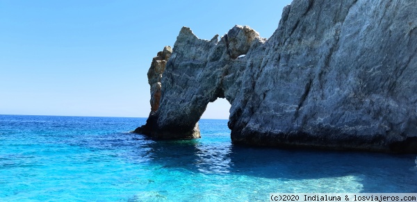 Playa de Lalaria (Skiathos)
Playa de Lalaria y sus arcos de piedra, Norte de Skiathos, islas Esporadas
