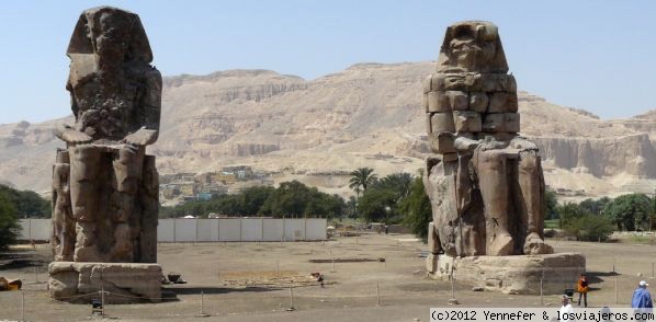 Colosos de Memnon. Egipto
Cerca de Medinet Habu, los colosos de Memnon son los únicos restos que quedan del templo funerario de Amenhotep III
