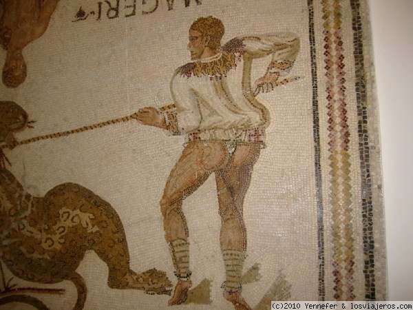 Mosaico.-Sousse (Túnez)
Uno de los maravillosos mosaicos expuestos en el museo de Sousse (Túnez)
