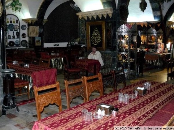 RESTAURANTE UMAYYAD PALACE.-Damasco 
Interior del restaurante Umayyad Palace en la ciudad Vieja de Damasco.-
