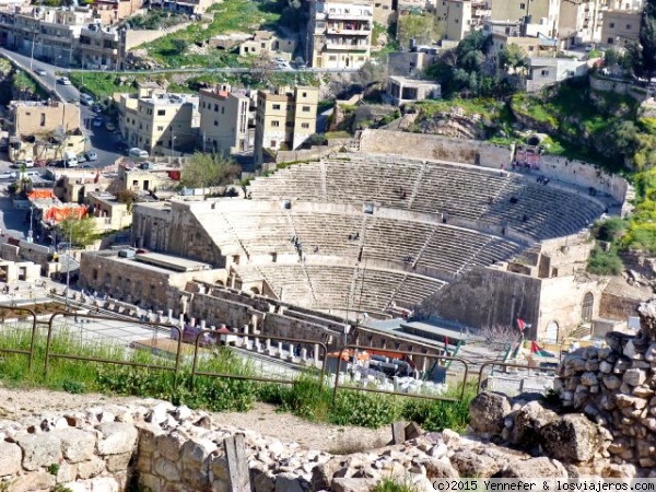 Teatro romano en Amman
Teatro romano visto desde La Ciudadela en Amman
