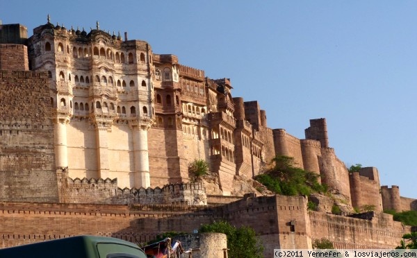 Fuerte Mehrangart en Jodhpur (India)
Exterior del Fuerte Mehrangart
