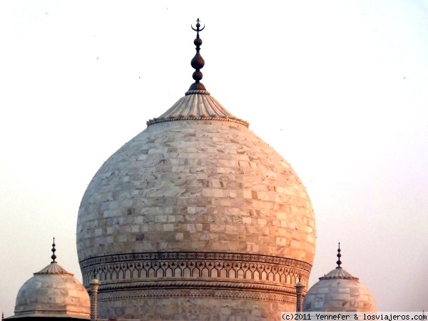 Cúpula Taj Mahal.- Agra
Detalle de la cúpula en forma de cebolla del Taj Mahal.- Agra
