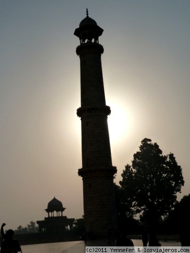 Minarete del Taj Mahal.- Agra
Orto en uno de los minaretes del Taj Mahal.- Agra
