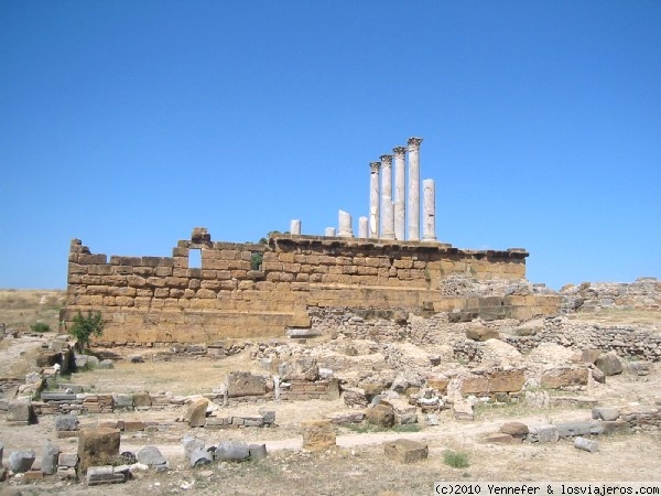 Thuburbo Majus.- Túnez
Ruinas romanas en Thuburbo Majus.- La mayoría de sus mosaicos se encuentran en los museos de El Bardo y de Sousse

