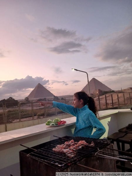 My daughter in barbecue for her birthday
Giza Pyramids in a special day
