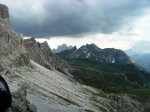 The Dolomites. The Paso Giau and the Col de Formín.