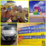 LLegando a Cozumel
LLegando, Cozumel, trayecto, alquiler, coche, genial