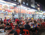 Puestos de comida en Jalan Alor