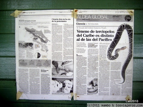 periodico
Expuesto en la entrada del parque nacional corcovado en Costa Rica
