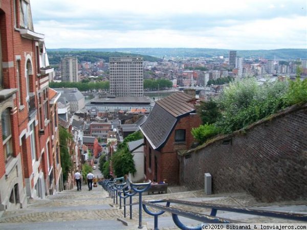 Vistas desde la Citadelle
Después de muchísimos escalones, podemos disfrutar de una buena panorámica de Lieja.
