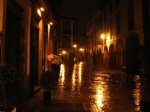 ... donde la lluvia es arte.
Galicia invierno Santiago lluvia noche