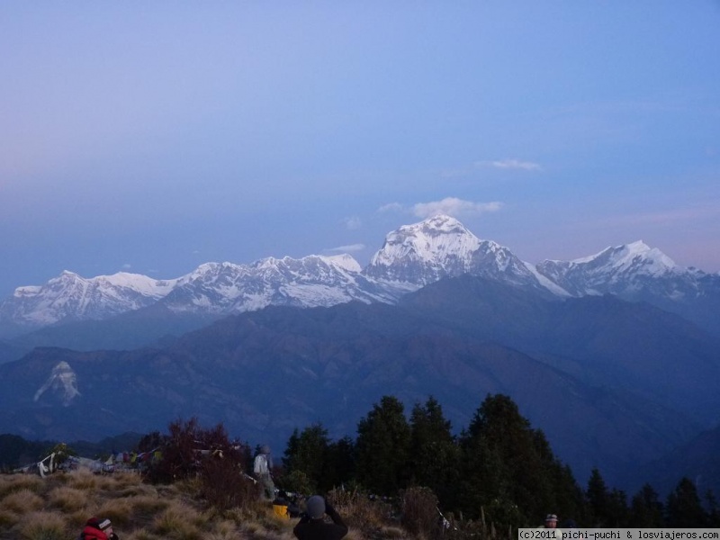 Viajar a  Nepal: Poon Hill - Poon Hill , vistas de los Annapurnas desde Poon Hill (Nepal) (Poon Hill)