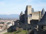 Vista murallas y torres Cite de  Carcassonne
carcassonne murallas francia aude