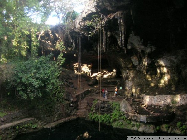 Interior del Cenote zaci
Detalles del cenote 