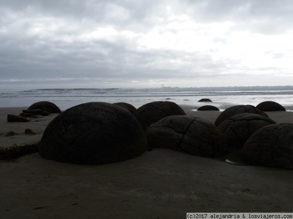 Moeraki Boulder
Numerosos boulders en una playa cerca de Moeraki
