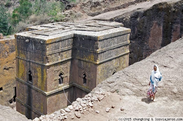 Biet Ghiorgis en Lalibela
la famosa iglesia de San Jorge, en Lalibela
