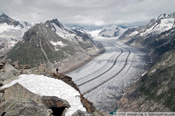 glaciar Aletsch desde el Eggishorn
glaciar Aletsch desde el Eggishorn
