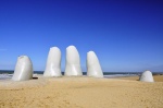 hand in punta del este beach