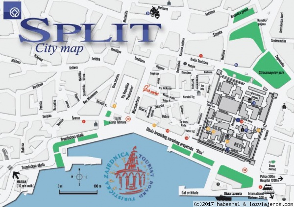 Split, mapa de la ciudad
Mapa de la ciudad croata de Split
