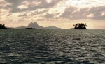 Vista de Bora Bora desde Tahaa