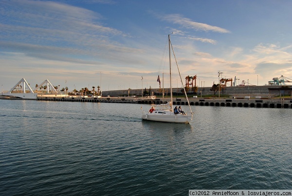 Entrando al puerto
En la Marina real Juan Carlos I de Valencia
