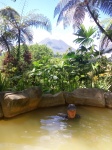 Baño con vistas al volcán