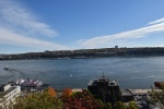 Rio San Lorenzo y Bufalo (EUA) al fondo Québec