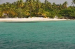 Vista desde el agua de la playa publica del cayo
republica dominicana