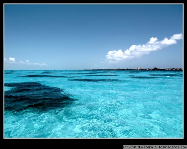 En las profundidades.
Esta es una de las partes donde te llevan hacer snorkel, sus aguas son extraordinariamente claras.
