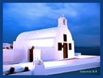 Iglesia iluminada.
Santorini.