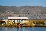 Lake Titicaca, these floating islands are the home of the Uros tribe