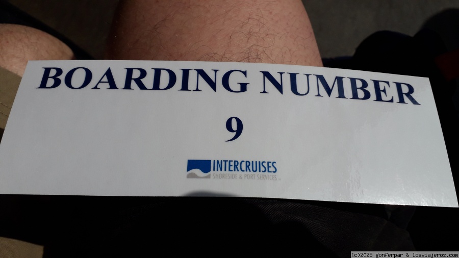 Viajar a  Mediterráneo: Crule 34 Turnos - TARJETA CON EL ORDEN DE EMBARQUE AL CRUCERO (Crule 34 Turnos)