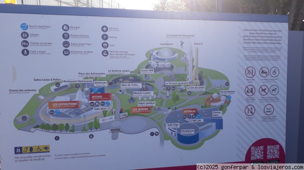 MAPA DE LA CITÉ DE L´ESPACE EN TOULOUSE
PLANO CON LO QUE OFRECE EL PARQUE AEROESPACIAL
