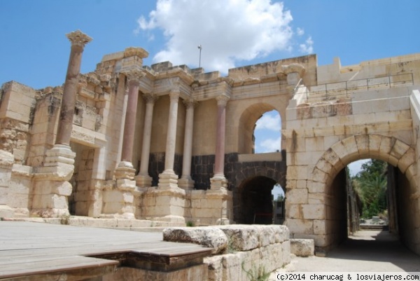 Bet Shean, Israel.
Restos del teatro romano de Bet Shean, bastante bien conservado.
