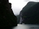 Fjord and waterfall